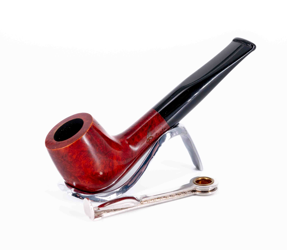 Padonio Nautica, vöröses barna színű bruyer pipa, egyenes szárral-1